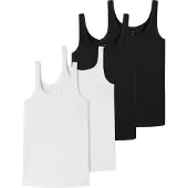 Schiesser Maillot de corps noir / blanc