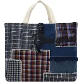 Desigual Cabas 'Romantic' bleu denim / rouge foncé / noir / blanc cassé