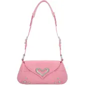 Pinko Sac bandoulière rose / argent