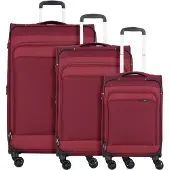 D&N Ensemble de bagages 'Travel Line 9504' rouge foncé