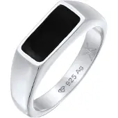 KUZZOI Bague noir / argent