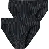 Schiesser Slip gris clair / noir