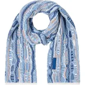Carlo colucci Écharpe ' Di Rosa ' beige / bleu / blanc