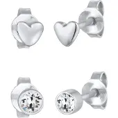 Elli Boucles d'oreilles argent / transparent