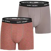 Happy Shorts Boxers ' Oktoberparty ' gris / rouge