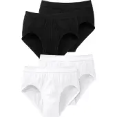 Schiesser Slip 'Authentic' noir / blanc