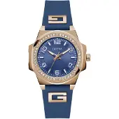 GUESS Montre à affichage analogique 'Hype' bleu / or