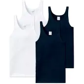 Schiesser Maillot de corps noir / blanc