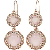 Lulu & Jane Boucles d'oreilles or rose / rose