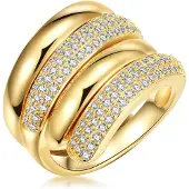 Lulu & Jane Bague or / blanc