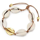 Lulu & Jane Bracelet or / blanc perle
