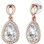 Lulu & Jane Boucles d'oreilles or rose / transparent