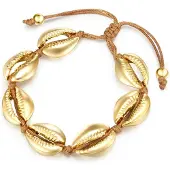 Lulu & Jane Bracelet marron / or