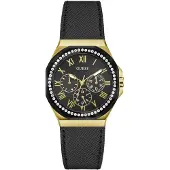 GUESS Montre à affichage analogique ' GLAZE ' or / noir