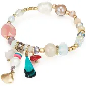 Lulu & Jane Bracelet jaune d'or / mélange de couleurs