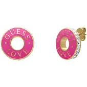 GUESS Boucles d'oreilles 'Sportiv' or / rose