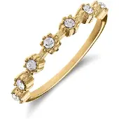 Lucardi Bague 'Klassisch' or / argent
