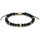Männerglanz Bracelet or / noir