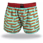 Unabux Boxers 'Prints' turquoise / roseau / homard / rouge