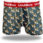 Unabux Boxers ' BLACK WHITE RABBIT ' marron / gris