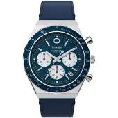 Timex Montre à affichage analogique marine / argent