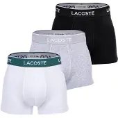 Lacoste Boxers gris chiné / pétrole / noir / blanc