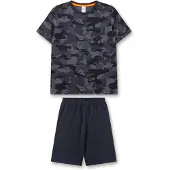 Sanetta Pyjama gris / gris foncé / noir