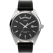Timex Montre à affichage analogique noir / argent