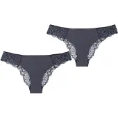 Triumph Slip ' Wild Peony Florale Brazilian ' gris foncé