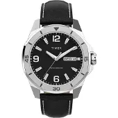Timex Montre à affichage analogique 'Essex' noir / argent