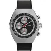 Timex Montre à affichage analogique rouge / noir / argent