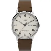 Timex Montre à affichage analogique 'Waterbury Classic' marron / argent / blanc