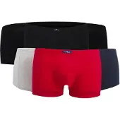 Tom Tailor Boxers marine / gris clair / rouge vif / noir