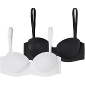 Schiesser Soutien-gorge ' Bandeau mit Schale - Unique Micro ' noir / blanc