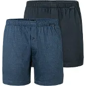 Schiesser Boxers 'Basic' bleu foncé / noir