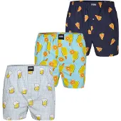 Happy Shorts Boxers marine / jaune foncé / gris clair / menthe