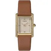 Timex Montre à affichage analogique 'Hailey' marron / or