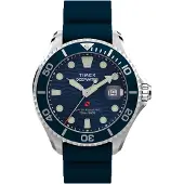Timex Montre à affichage analogique 'Deep Water Meridian 200' bleu / argent