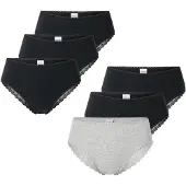 Schiesser Slip ' Modern Multipacks ' gris chiné / noir