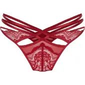 Hunkemoller String 'Janine' rouge foncé