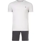 JOOP! Pyjama court gris / blanc
