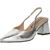 Bianco Escarpins à bride arrière 'Maralyn' argent