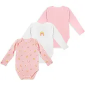 Dim Barboteuse / body jaune / rose / blanc