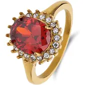 Lucardi Bague or / rouge