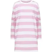 Mey Chemise de nuit 'Streaked Lines' rose / blanc