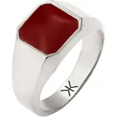 KUZZOI Bague bordeaux / argent