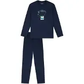 Schiesser Pyjama ' Nightwear ' bleu foncé