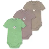 Normani Barboteuse / body 'Tihoi' beige / vert / blanc