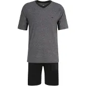 JBS Pyjama court anthracite / gris clair / noir