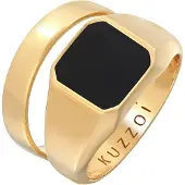 KUZZOI Bague or / noir